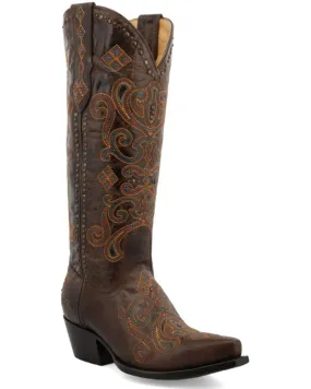 Product Name:  Black Star Women's Lockhart Embroidered Leather Western Boot - Snip Toe