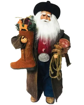 Product Name:  Santa's Workshop 20" Leather Boot Cowboy Santa Claus