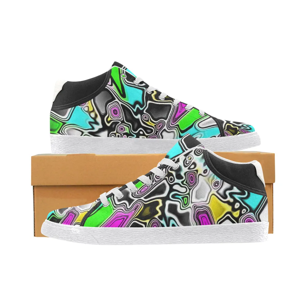 Psychedelic Paint Drop Men's Chukka Sneakers