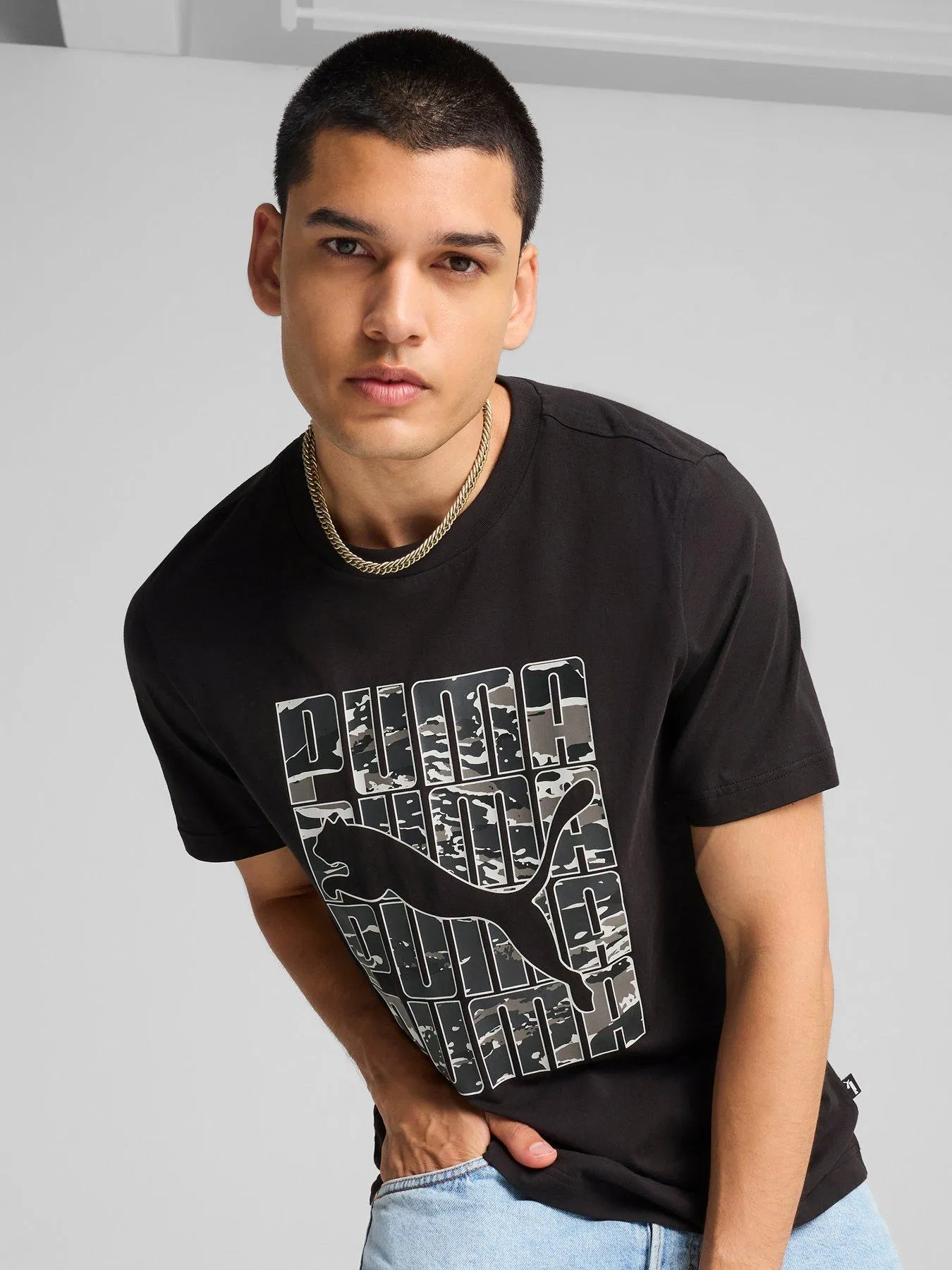 Puma Men's Graphics Camo Tee - Black