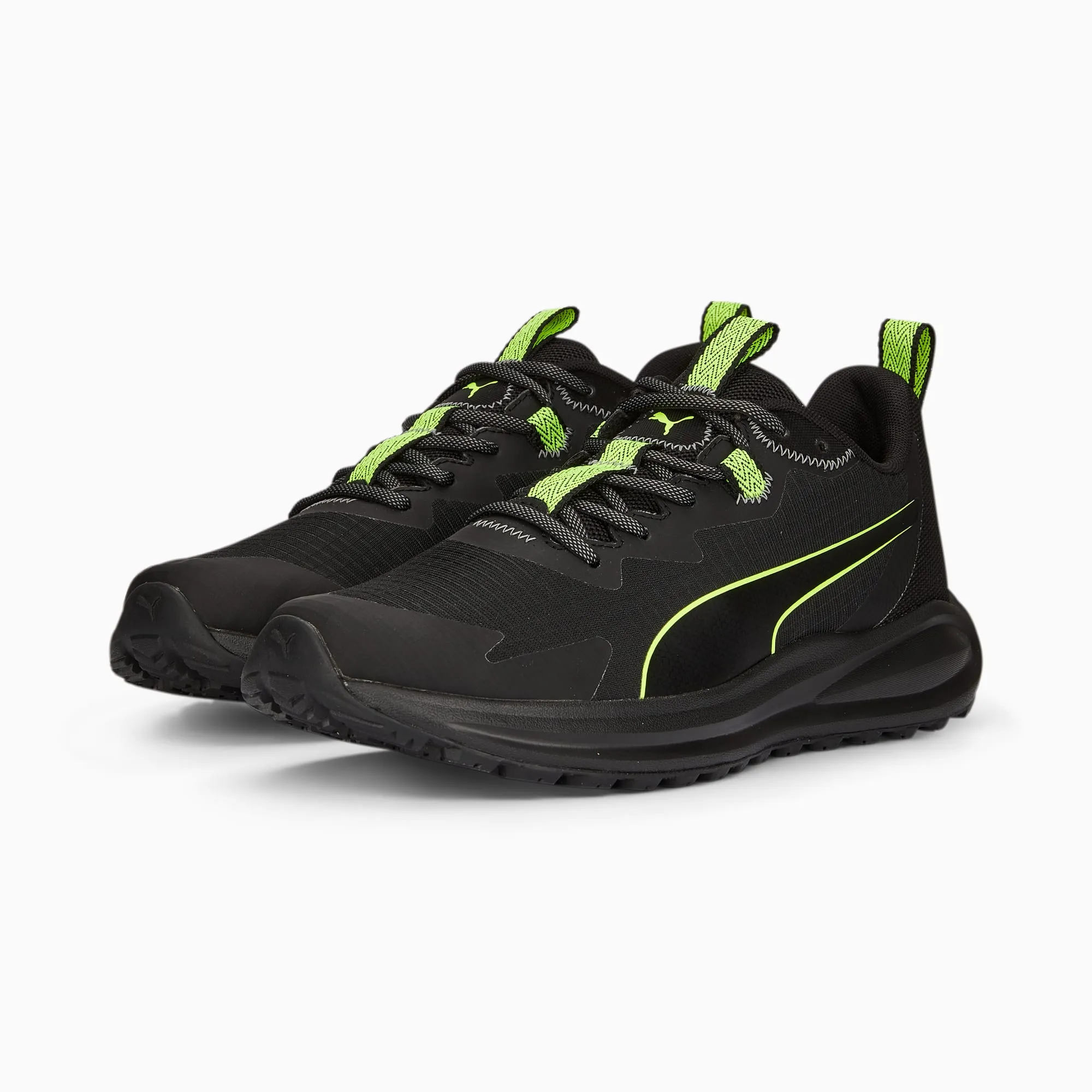 PUMA TWITCH RUNNER TRAIL - PUMA BLACK/LIME SQUEEZE