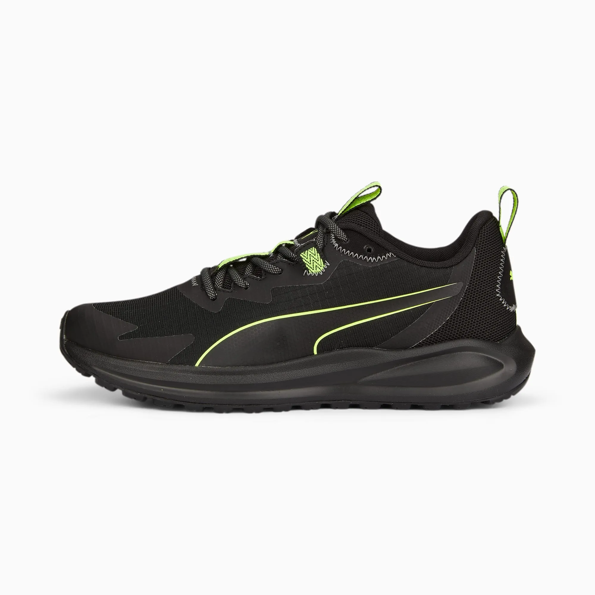 PUMA TWITCH RUNNER TRAIL - PUMA BLACK/LIME SQUEEZE