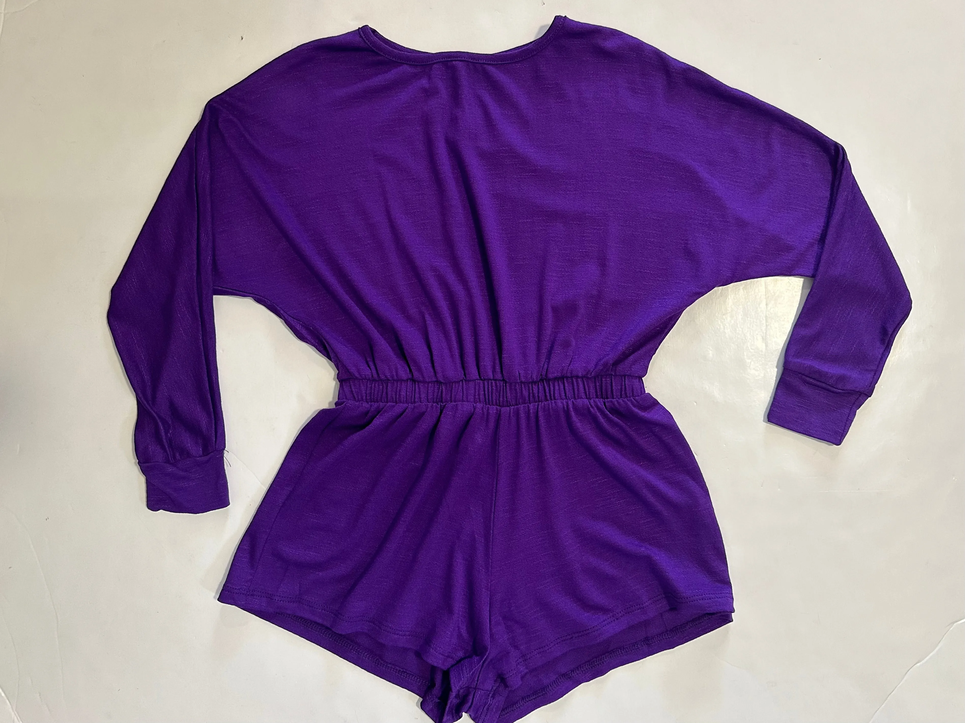 Purple Butter Terry Romper