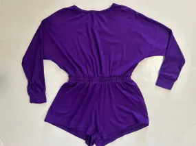 Purple Butter Terry Romper