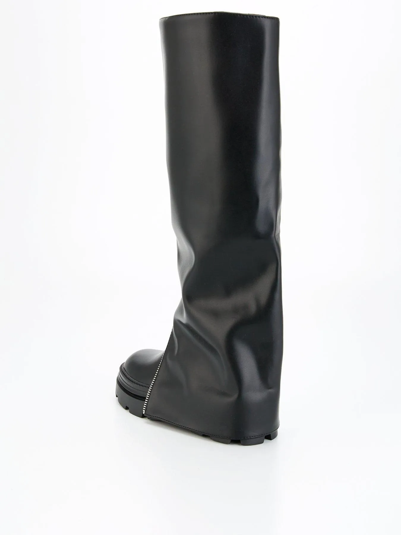 Raid Terrain Zip Detail Knee High Boot - Black