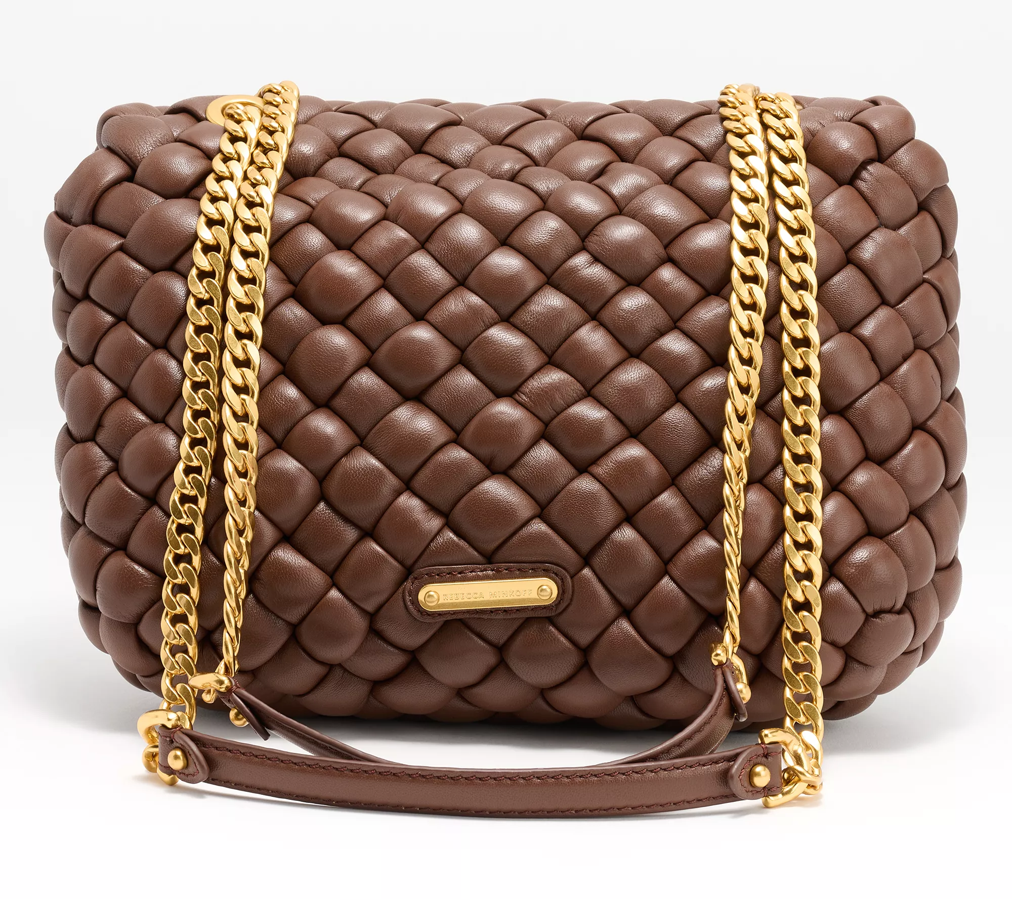 Rebecca Minkoff Edie Woven Leather Flap Shoulder Bag