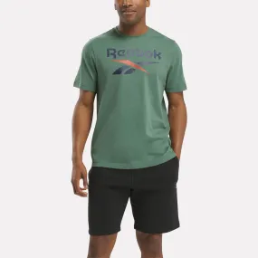 Reebok Identity Big Stacked Logo T-Shirt Escape Green