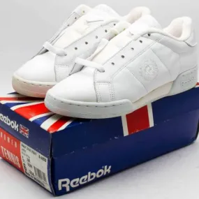 Reebok women's vintage 1991 newport classic insignia leather 6-9859 white sz. 6