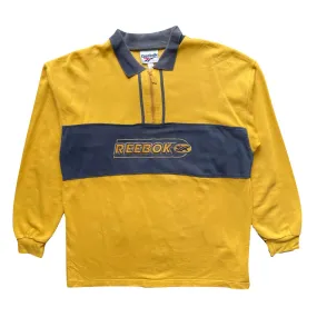 Reebok Yellow & Navy Blue 1/4 Zip Sweatshirt