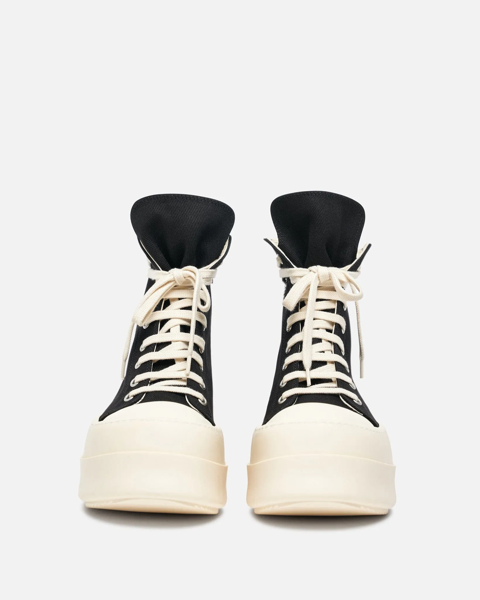 Rick Owens DRKSHDW Women's Mega Bumper Sneakers in Black/Milk