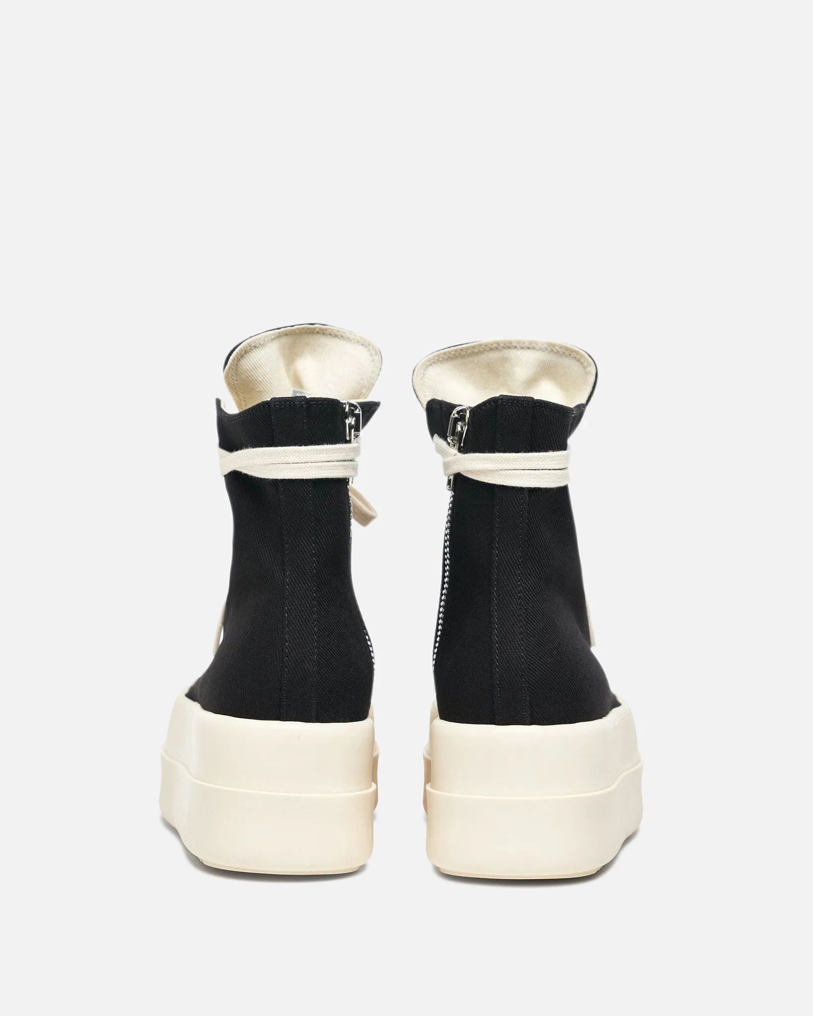 Rick Owens DRKSHDW Women's Mega Bumper Sneakers in Black/Milk