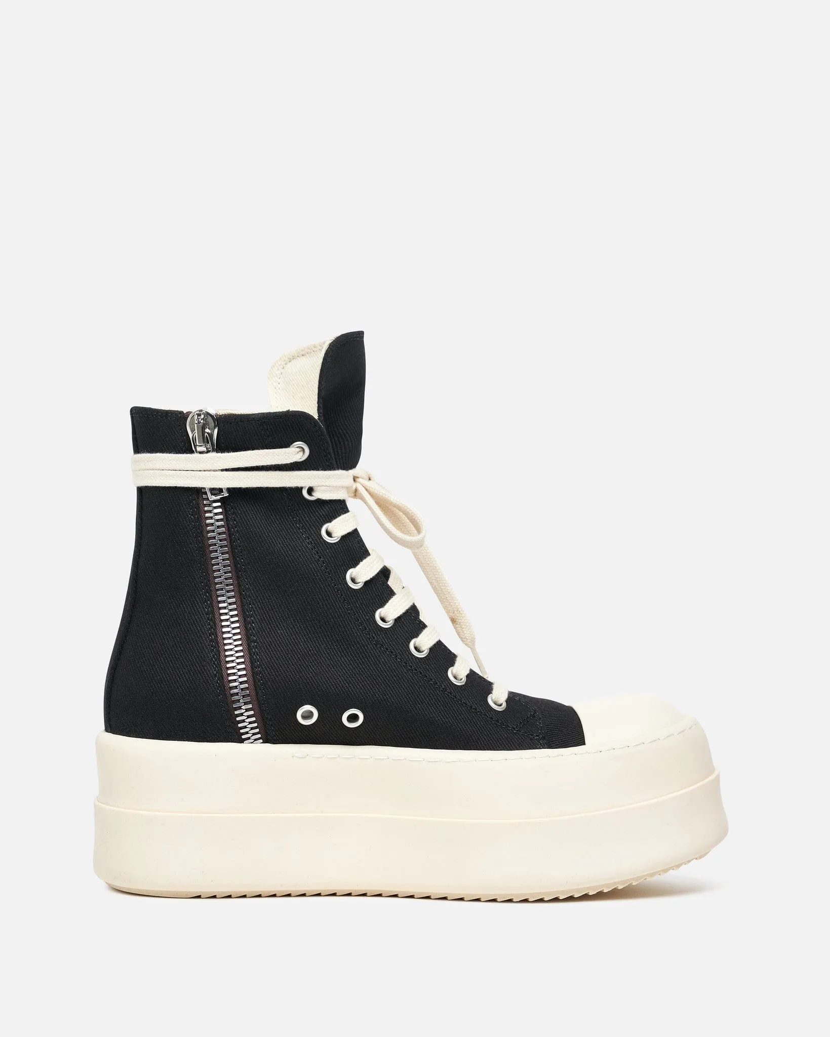 Rick Owens DRKSHDW Women's Mega Bumper Sneakers in Black/Milk