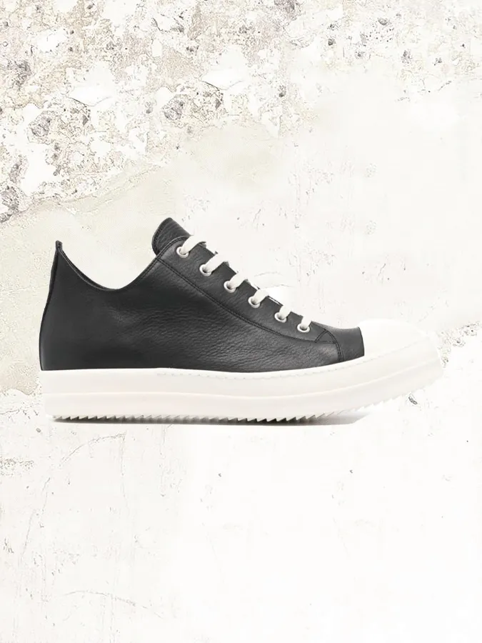 Rick Owens Low Round Toe Leather sneakers