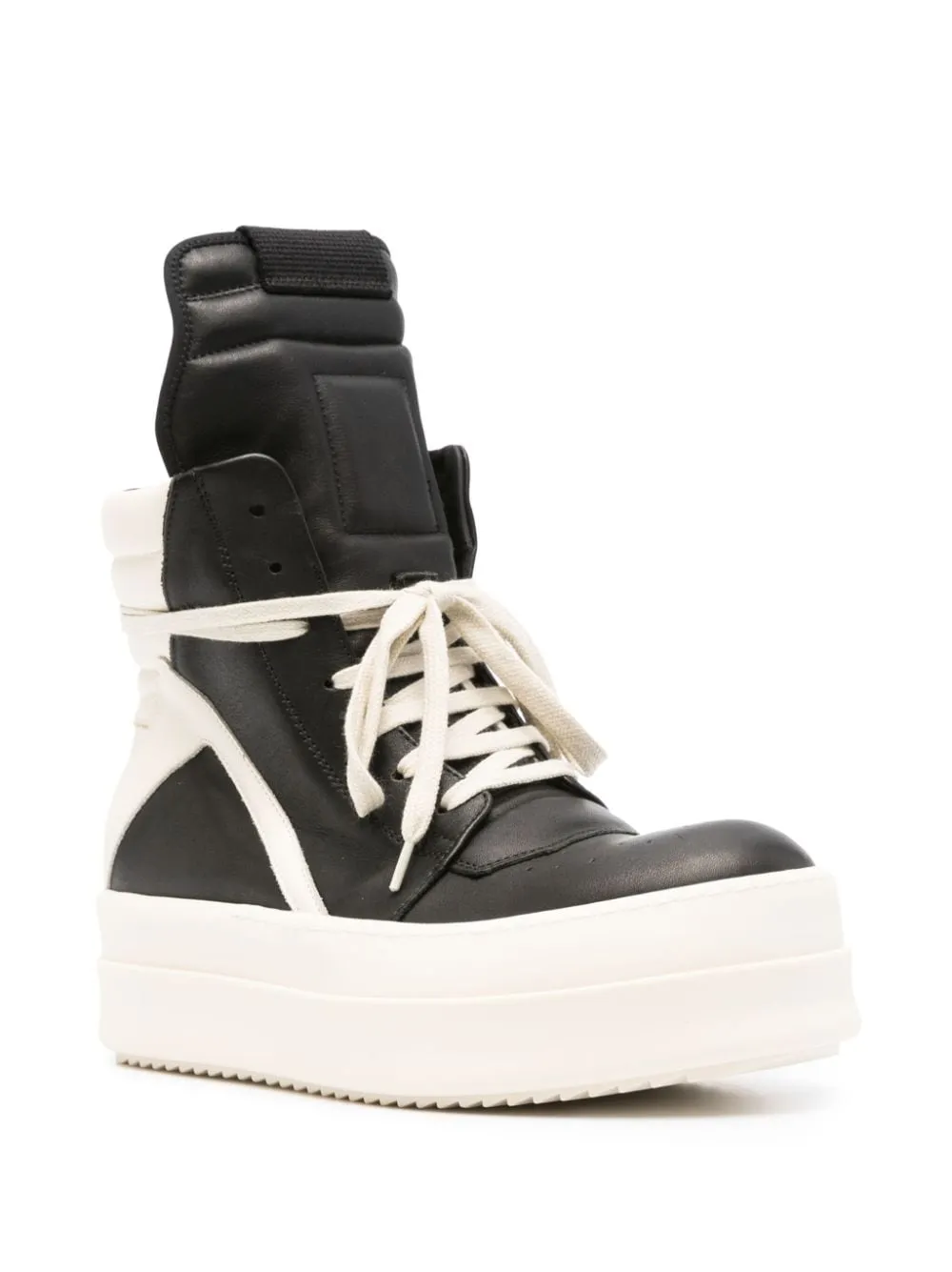 Rick Owens    Rick Owens Geobasket Leather Sneakers