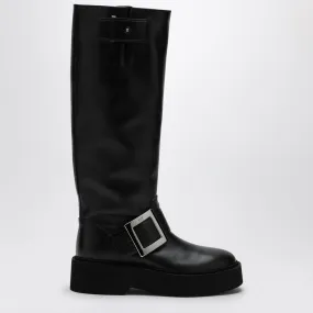 Roger Vivier    Roger Vivier High Black Leather Boot