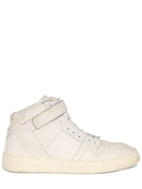 Saint Laurent   Lax leather mid top sneakers 