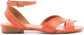 Sarah Chofakian Chemisier open-toe flat sandals Orange