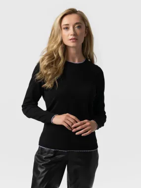 Scallop Edge Jumper - Black