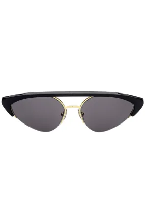 Semi-Rimless Oval Sunglasses