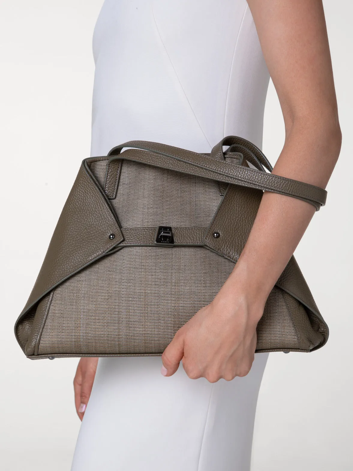 Small Ai Shoulder Bag in Leather and Horsehair