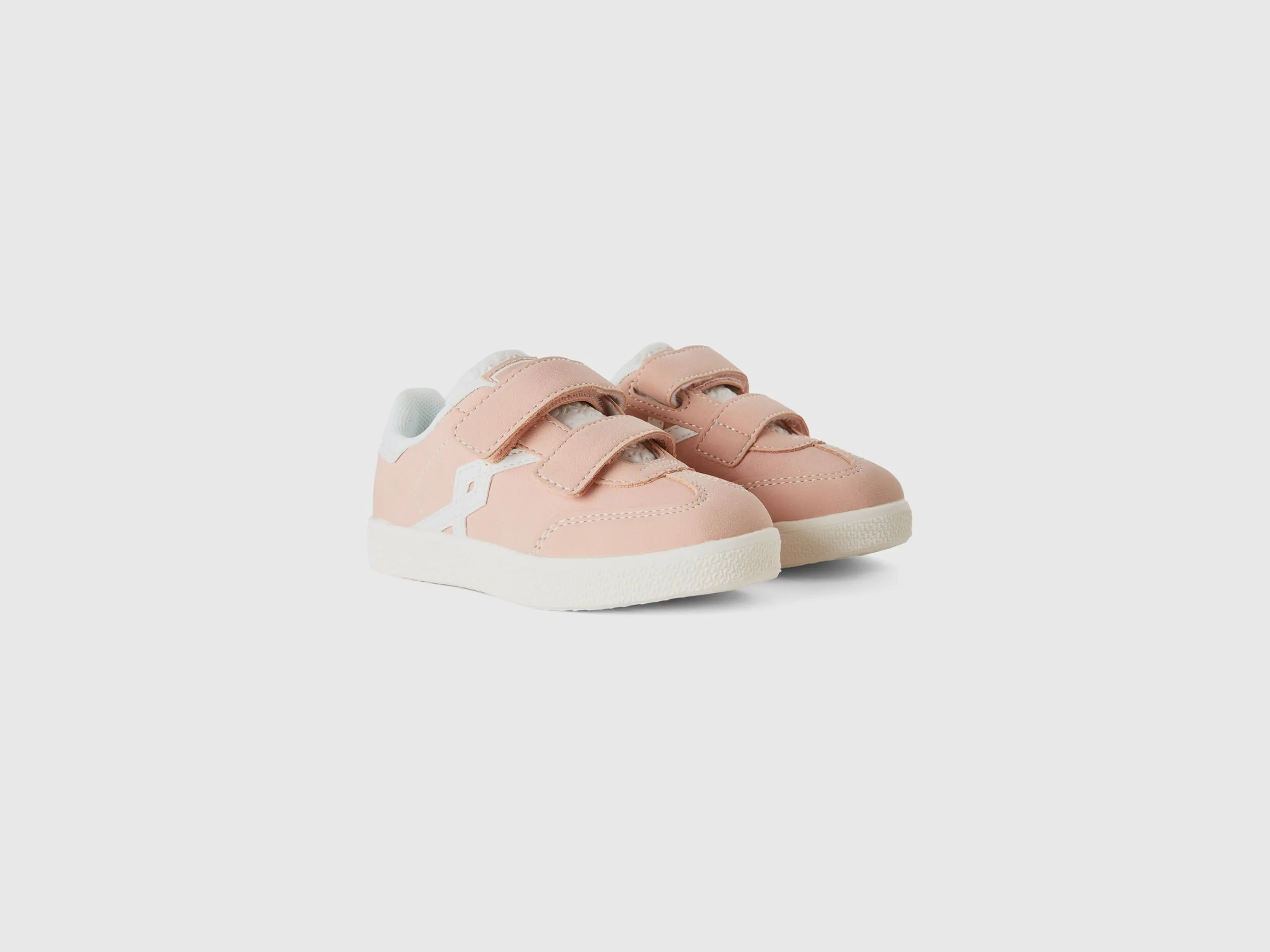 Sneakers in imitation leather - Soft Pink | Benetton