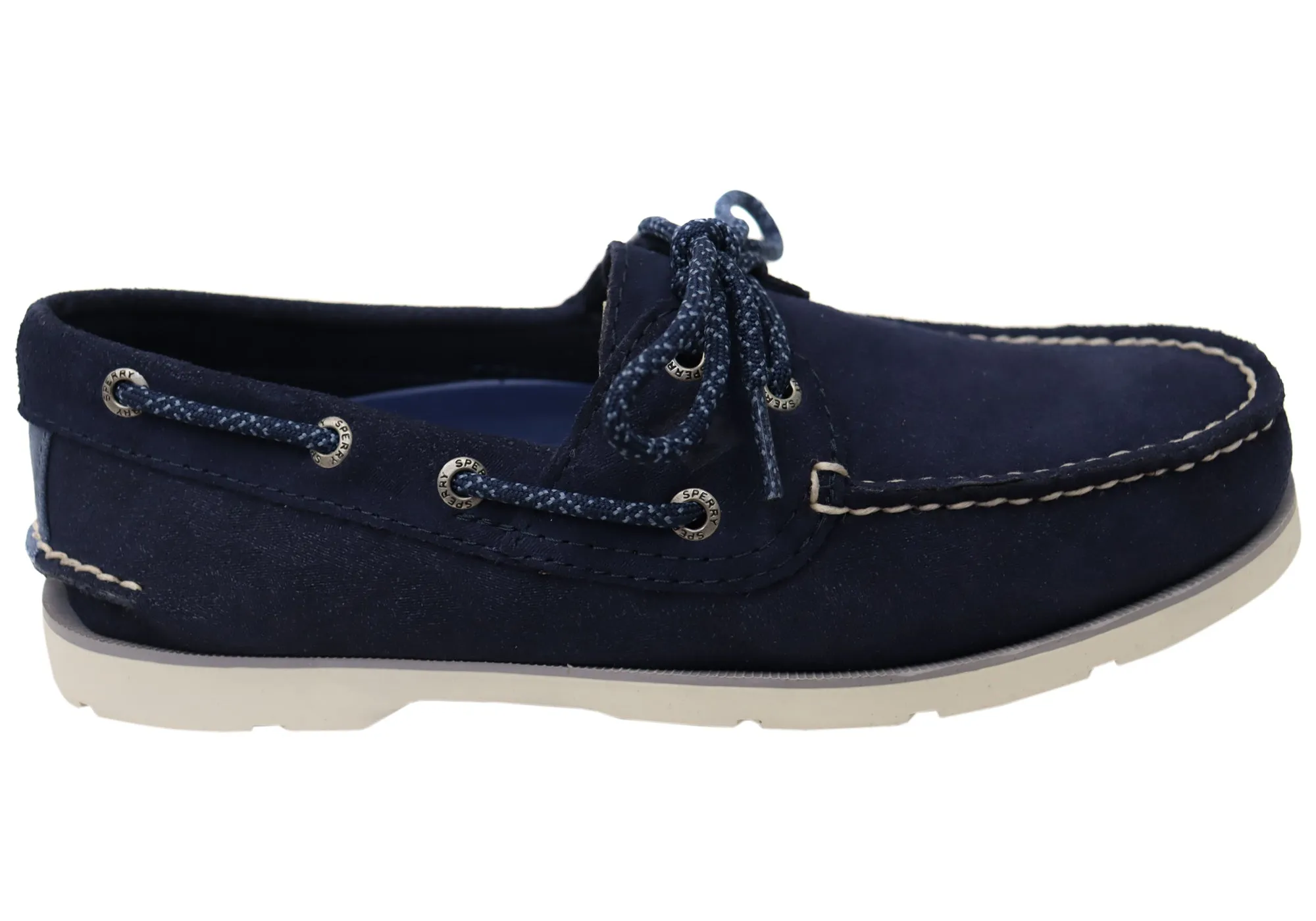 Sperry Mens Leather Leeward 2 Eye Comfortable Wide Fit Boat Shoes