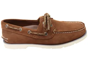 Sperry Mens Leather Leeward 2 Eye Comfortable Wide Fit Boat Shoes