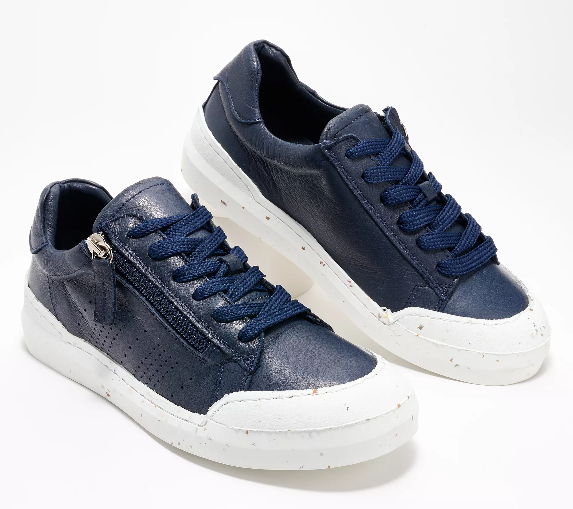 Spring Step Leather Side-Zip Sneakers - Rantana