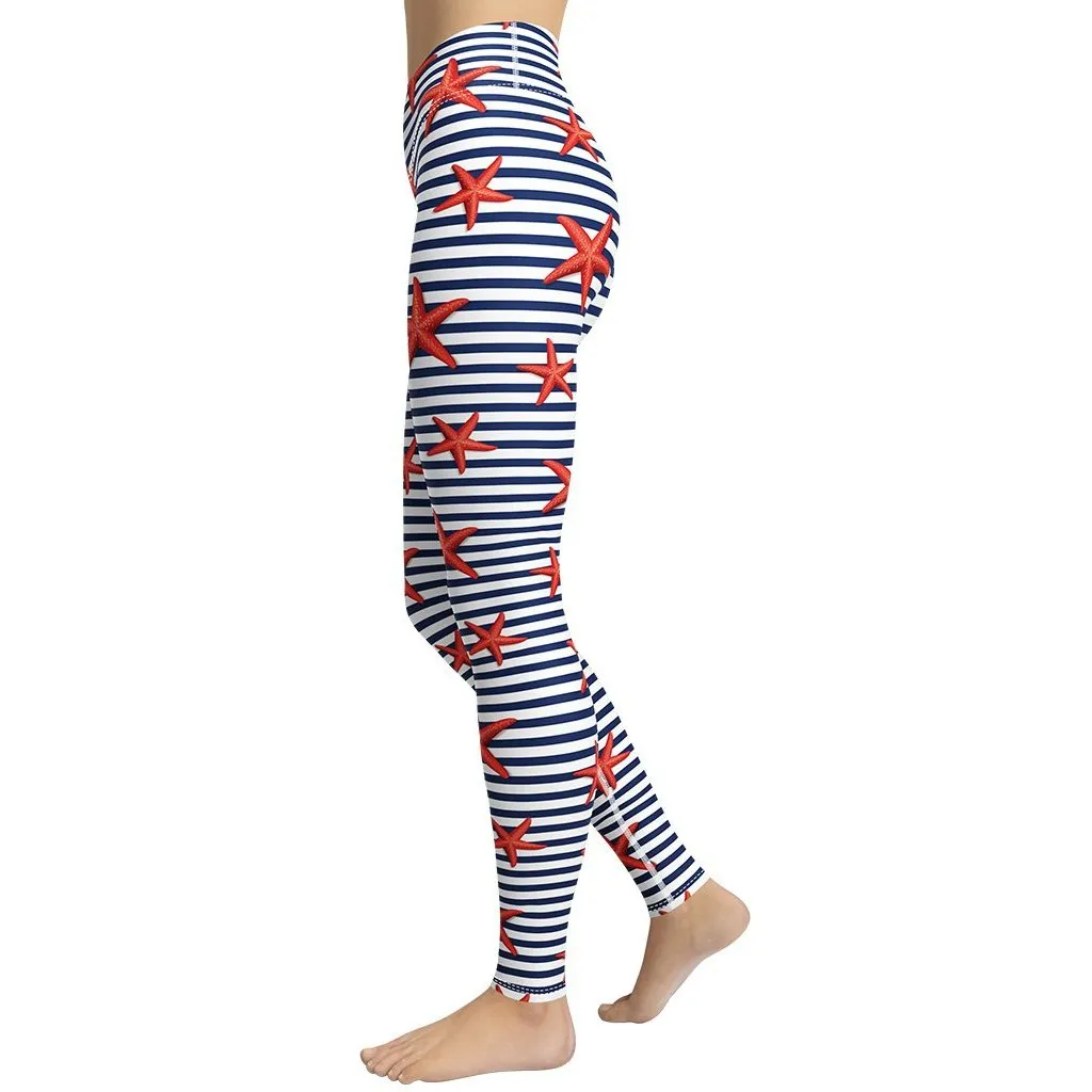 Starfish Stripe Yoga Leggings