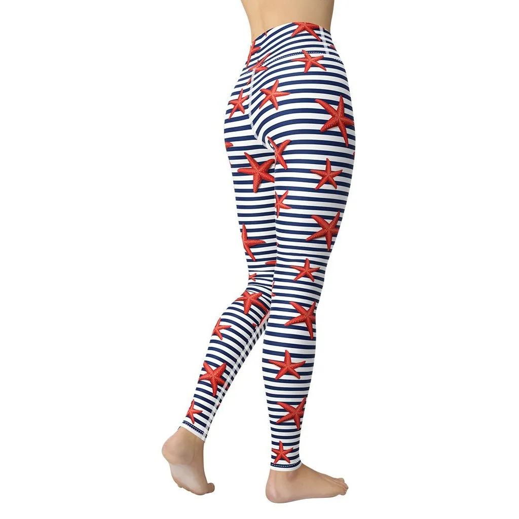 Starfish Stripe Yoga Leggings