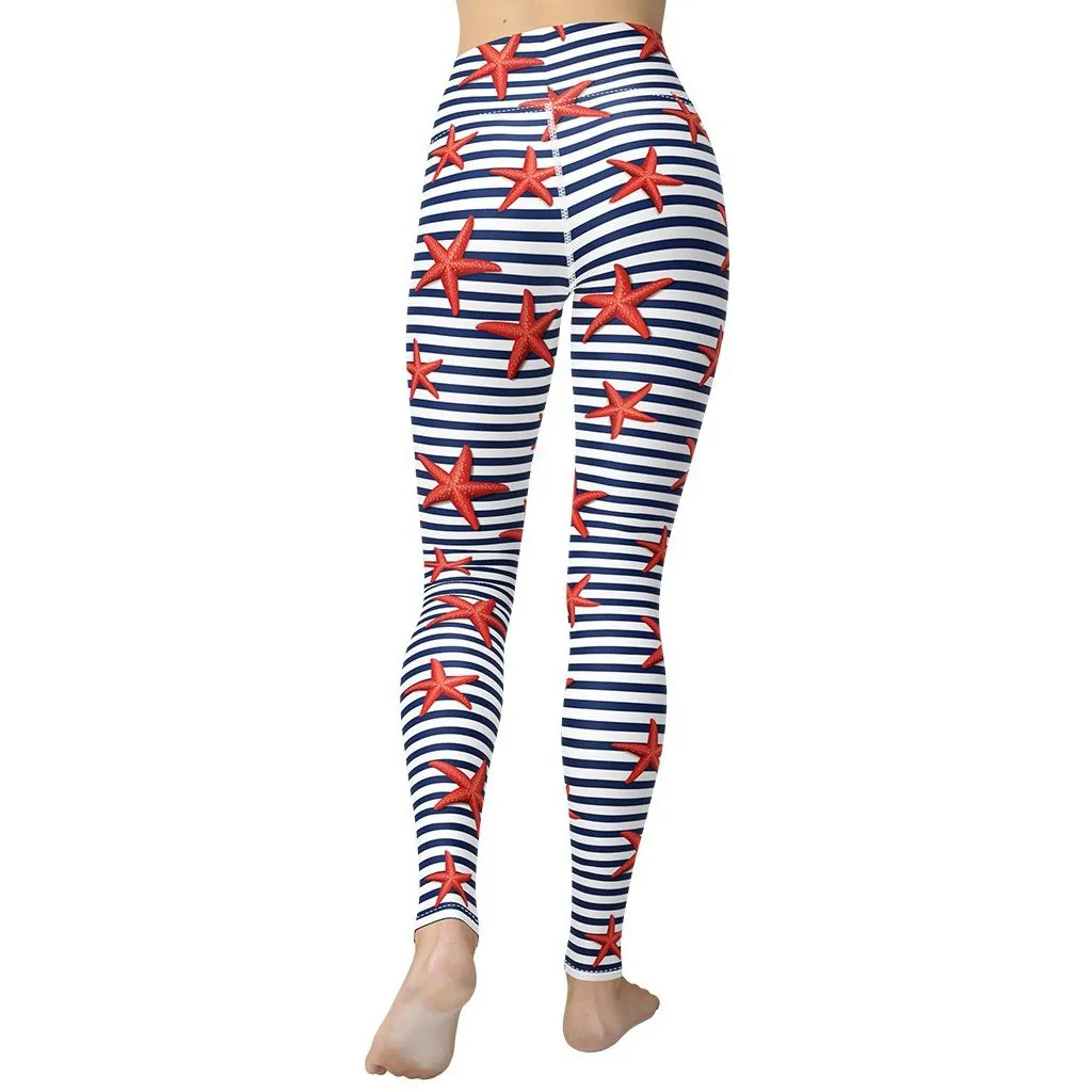 Starfish Stripe Yoga Leggings