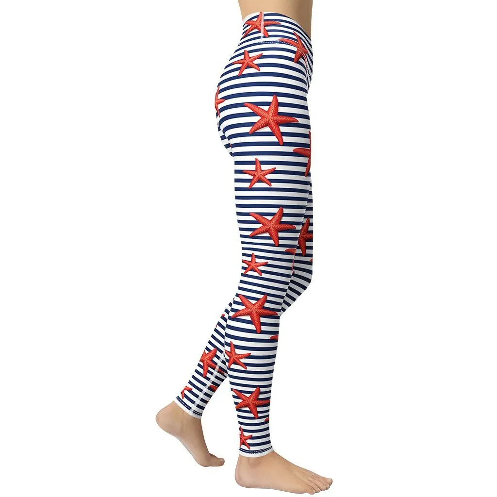 Starfish Stripe Yoga Leggings