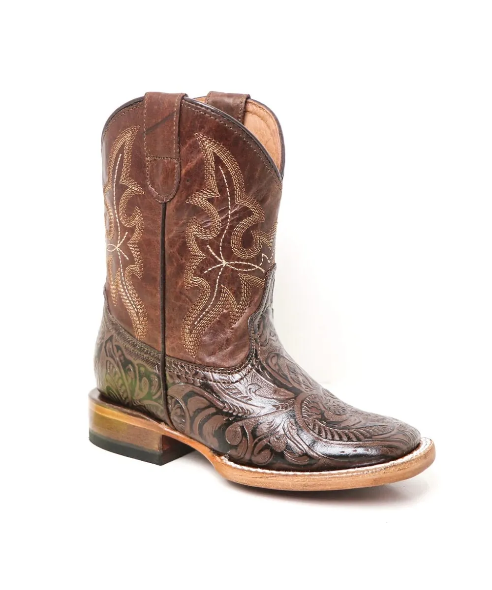 Tanner Mark Youth Archer Tooled Leather Boot