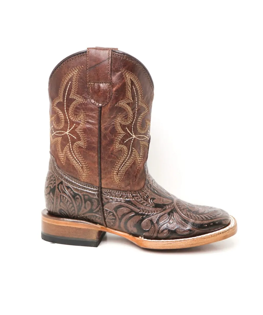 Tanner Mark Youth Archer Tooled Leather Boot