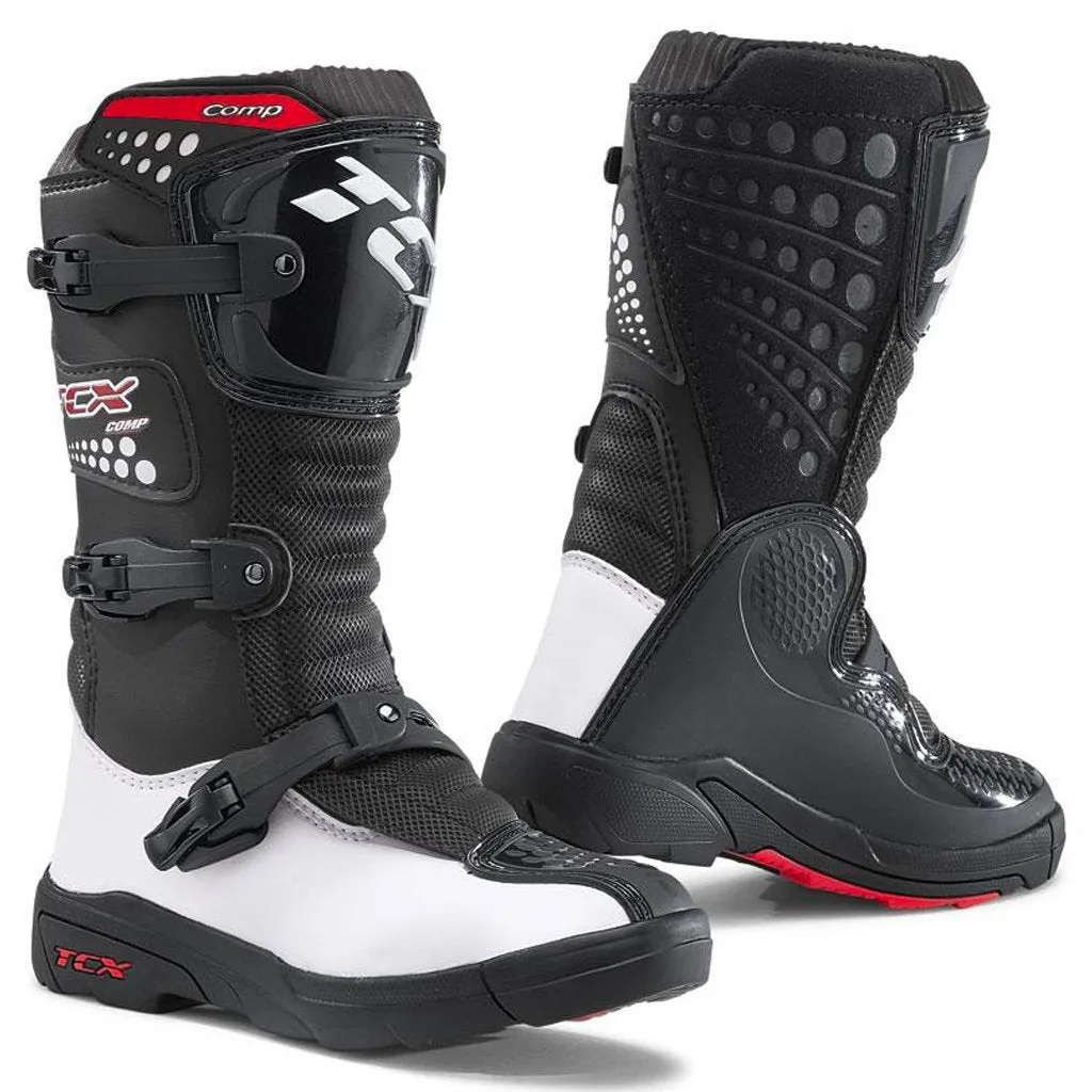 TCX - Comp Youth Black/White MX Boot