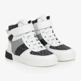 Teen Boys Leather High Top Trainers