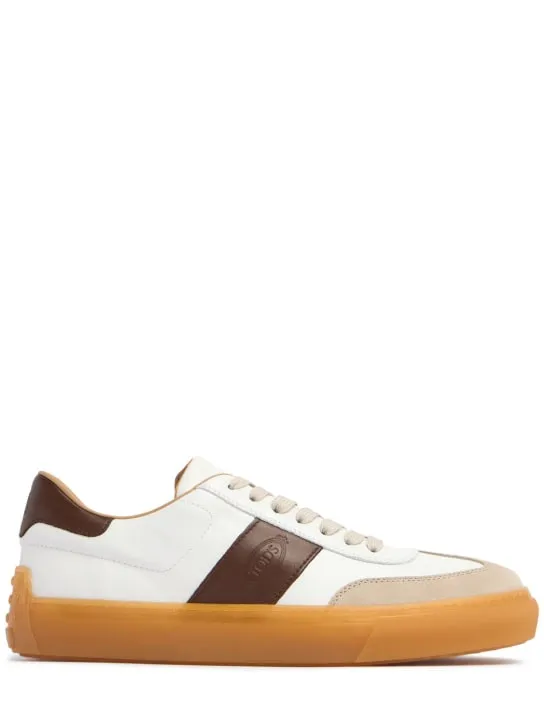 Tod's   Suede & leather low top sneakers 