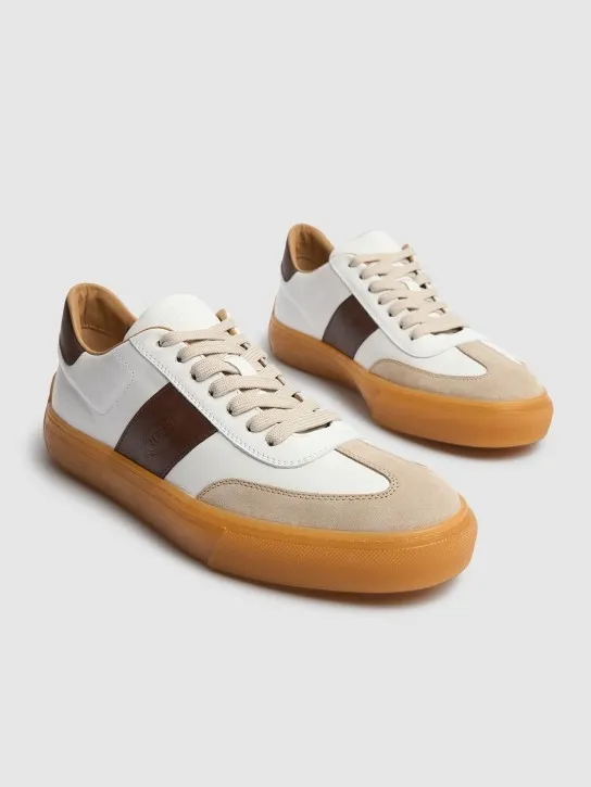 Tod's   Suede & leather low top sneakers 