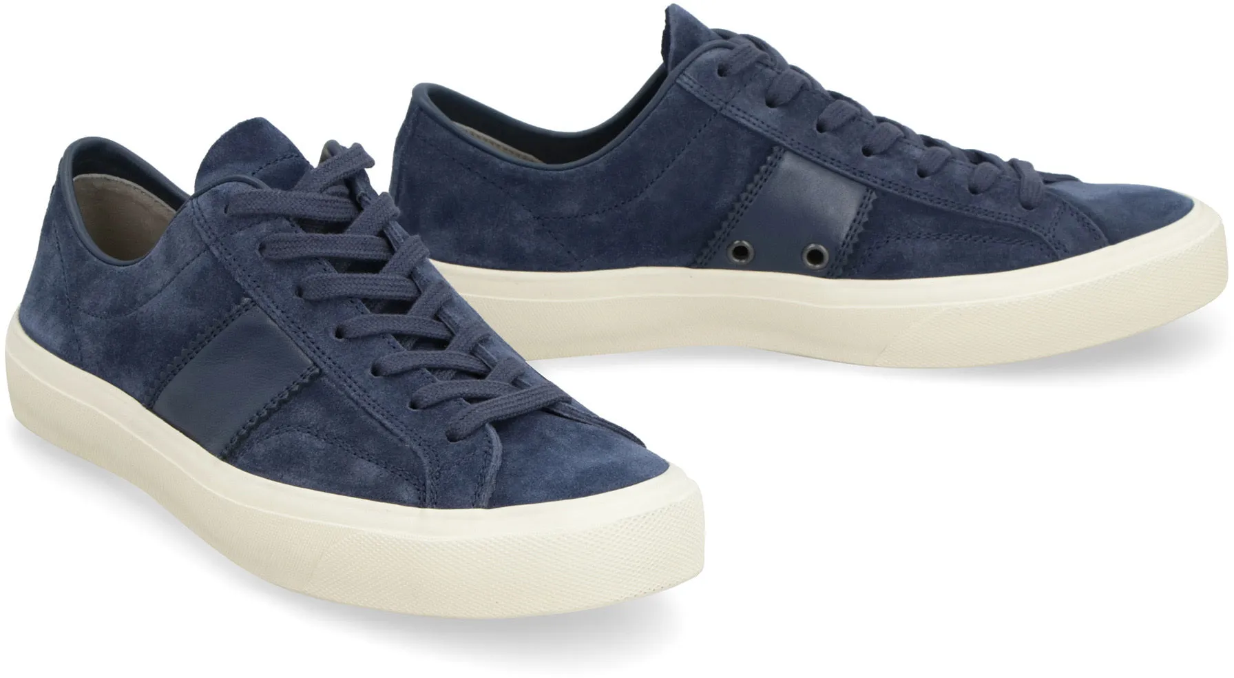 TOM FORD Men's Blue Suede High Top Sneakers - Fall 2024 Collection