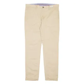 TOMMY HILFIGER Chino Mens Trousers Beige Regular Tapered W36 L32