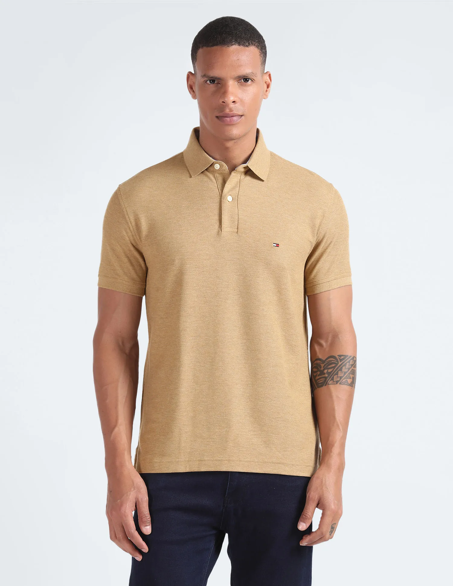 Tommy Hilfiger Justin Heathered Polo Shirt