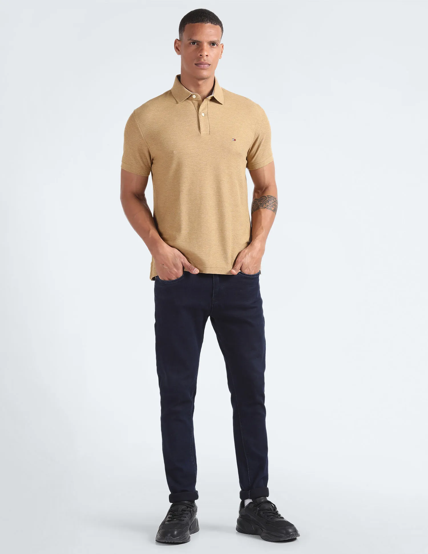 Tommy Hilfiger Justin Heathered Polo Shirt