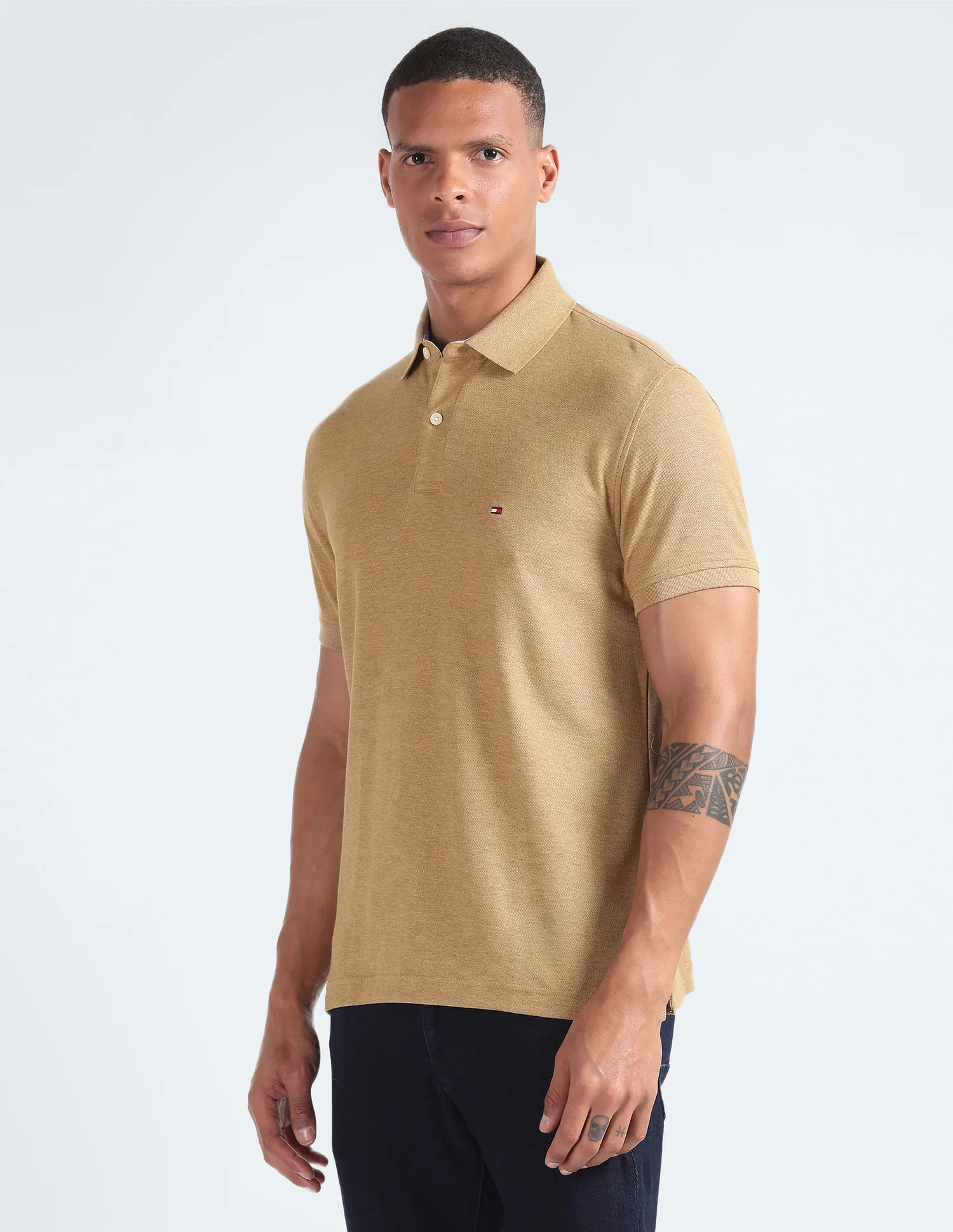 Tommy Hilfiger Justin Heathered Polo Shirt