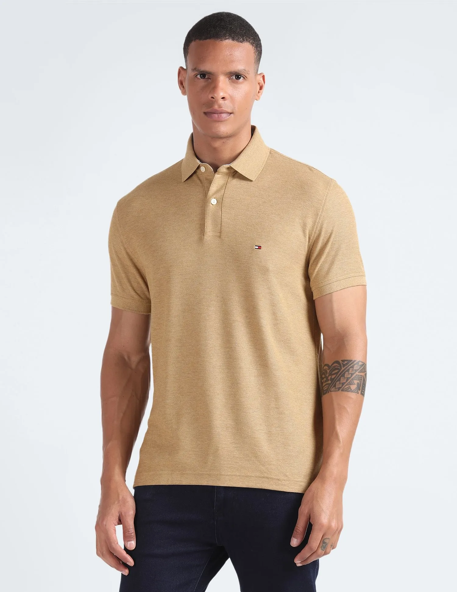 Tommy Hilfiger Justin Heathered Polo Shirt