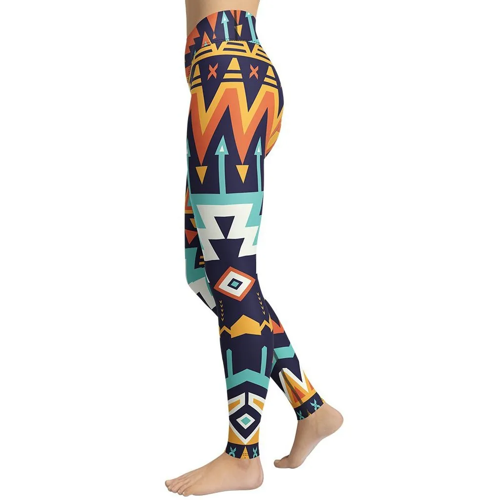 Tribal Print Yoga Leggings