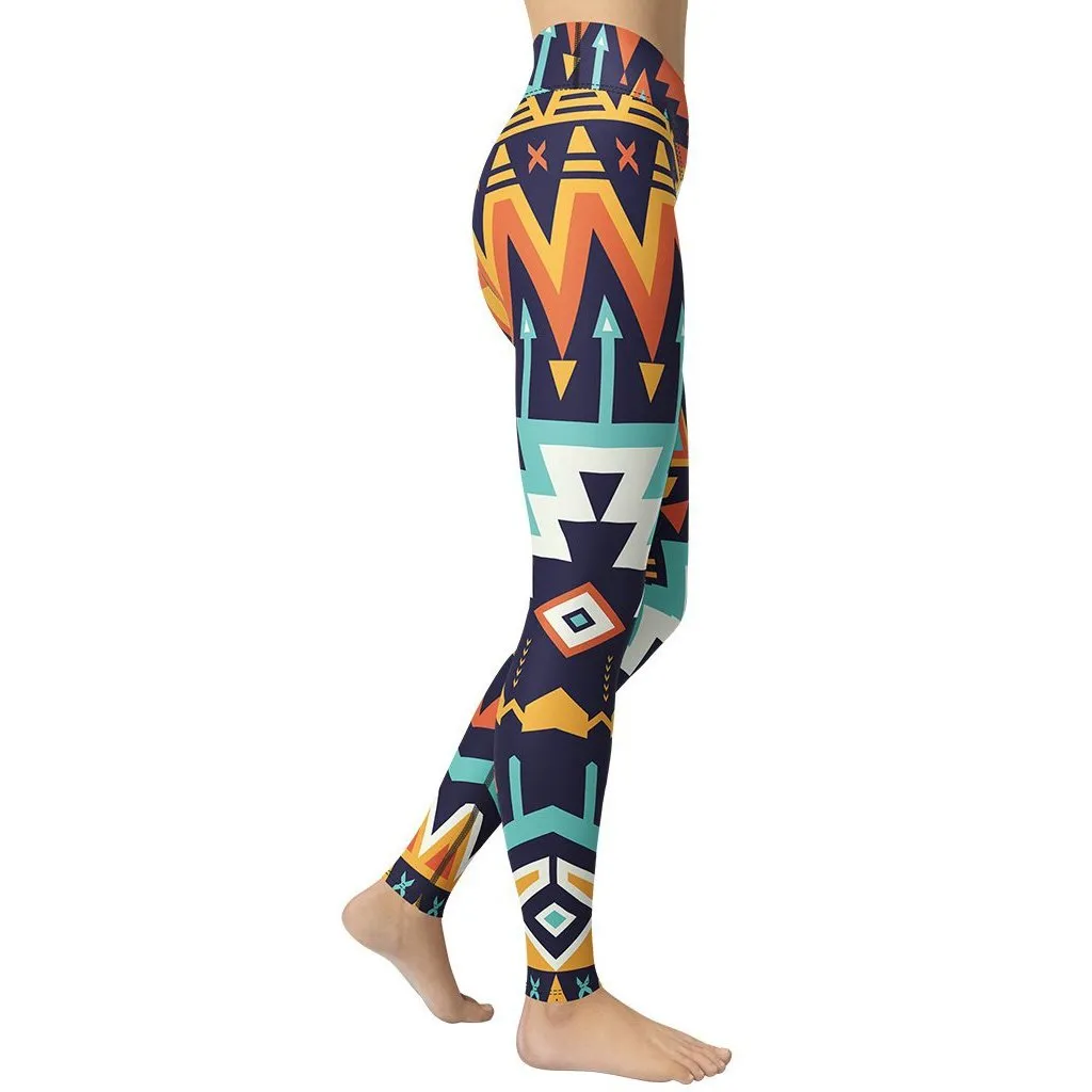 Tribal Print Yoga Leggings