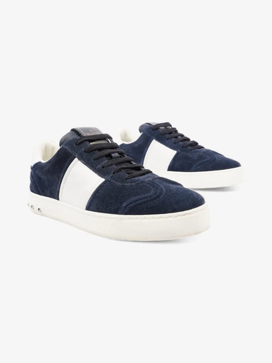 Valentino Flycrew Sneakers Navy Blue / White Suede EU 37 UK 4