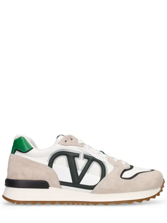 Valentino Garavani   Logo leather low top sneakers 