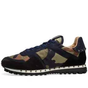 Valentino Garavani Men's Rockrunner Sneakers - CAMO/NAVY BLUE