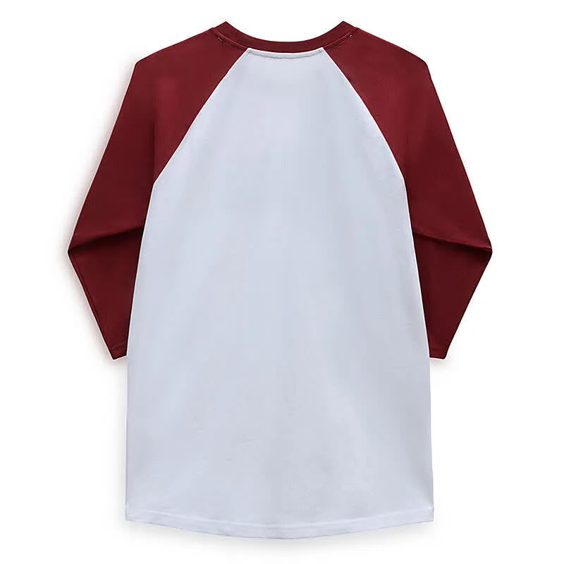 Vans Classic Raglan T-Shirt - White/Black/Syrah